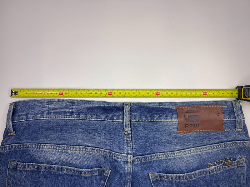 G-Star RAW 3301 Jeans Blue Denim Straight Fit Button Fly