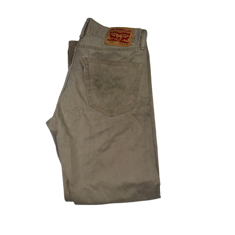 Levi's Vintage 505 Straight Leg Pants W31 L30 Khaki Beige
