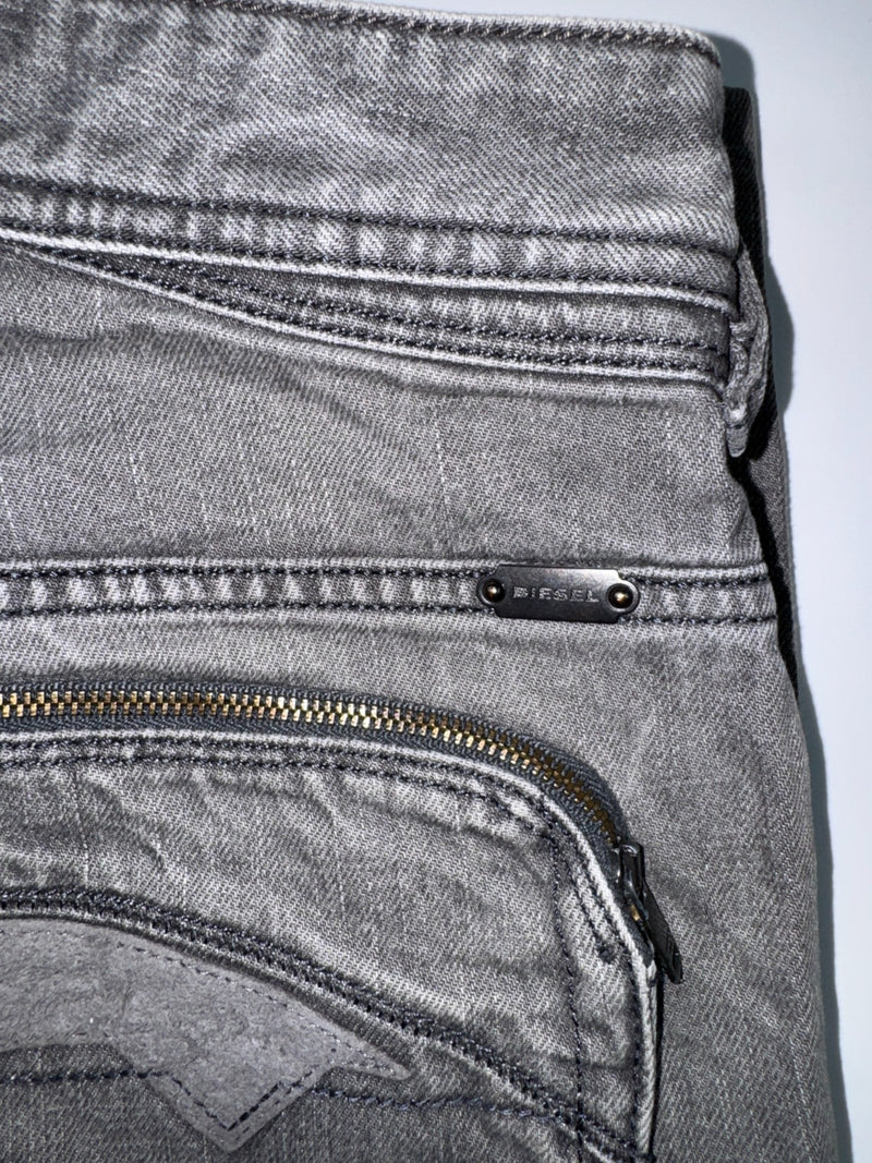 Diesel Poiak Vintage Jeans W32 L34 Grey Straight Denim