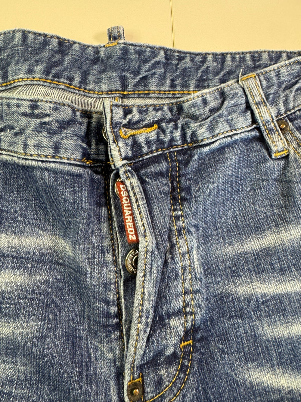 Dsquared2 Distressed Jeans Paint Splatter Y2K Slim Blue Size 54 — 8