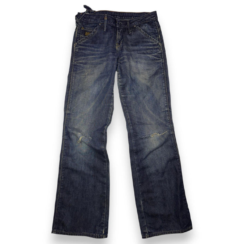 G-Star RAW 3301 Jeans W27 L32 Distressed Bootcut Vintage Denim