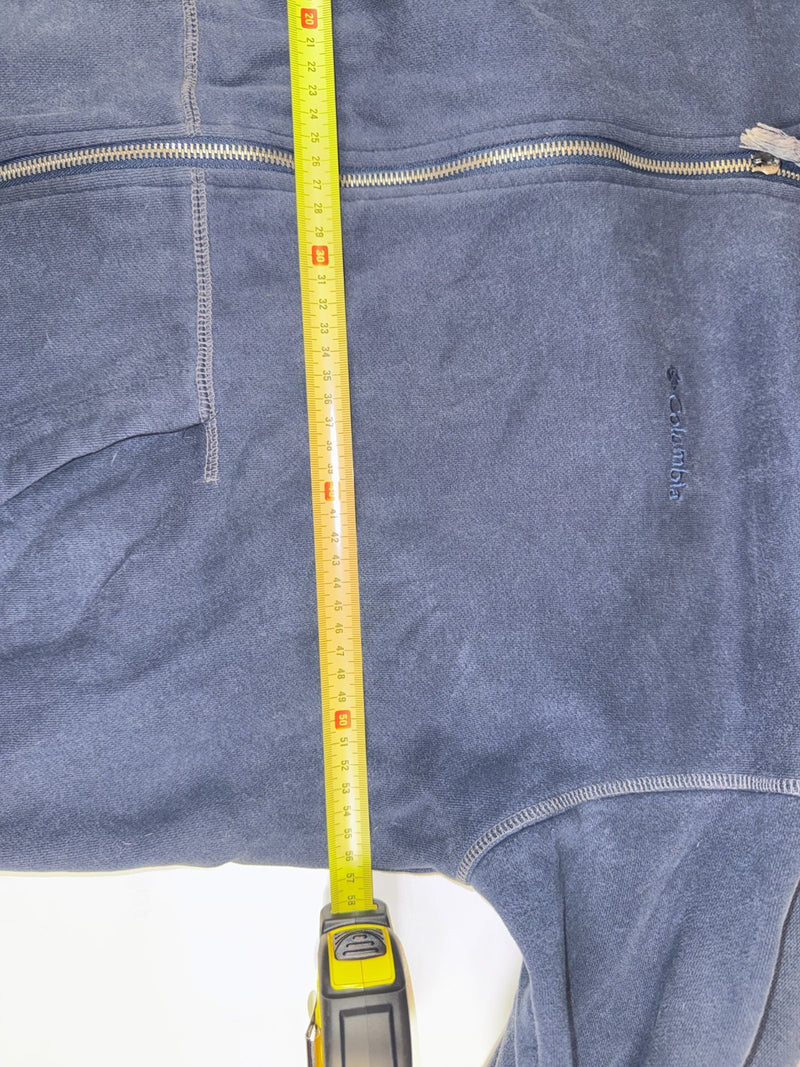 Columbia Vintage Zip Hoodie Blue Size XL Y2K Sweatshirt