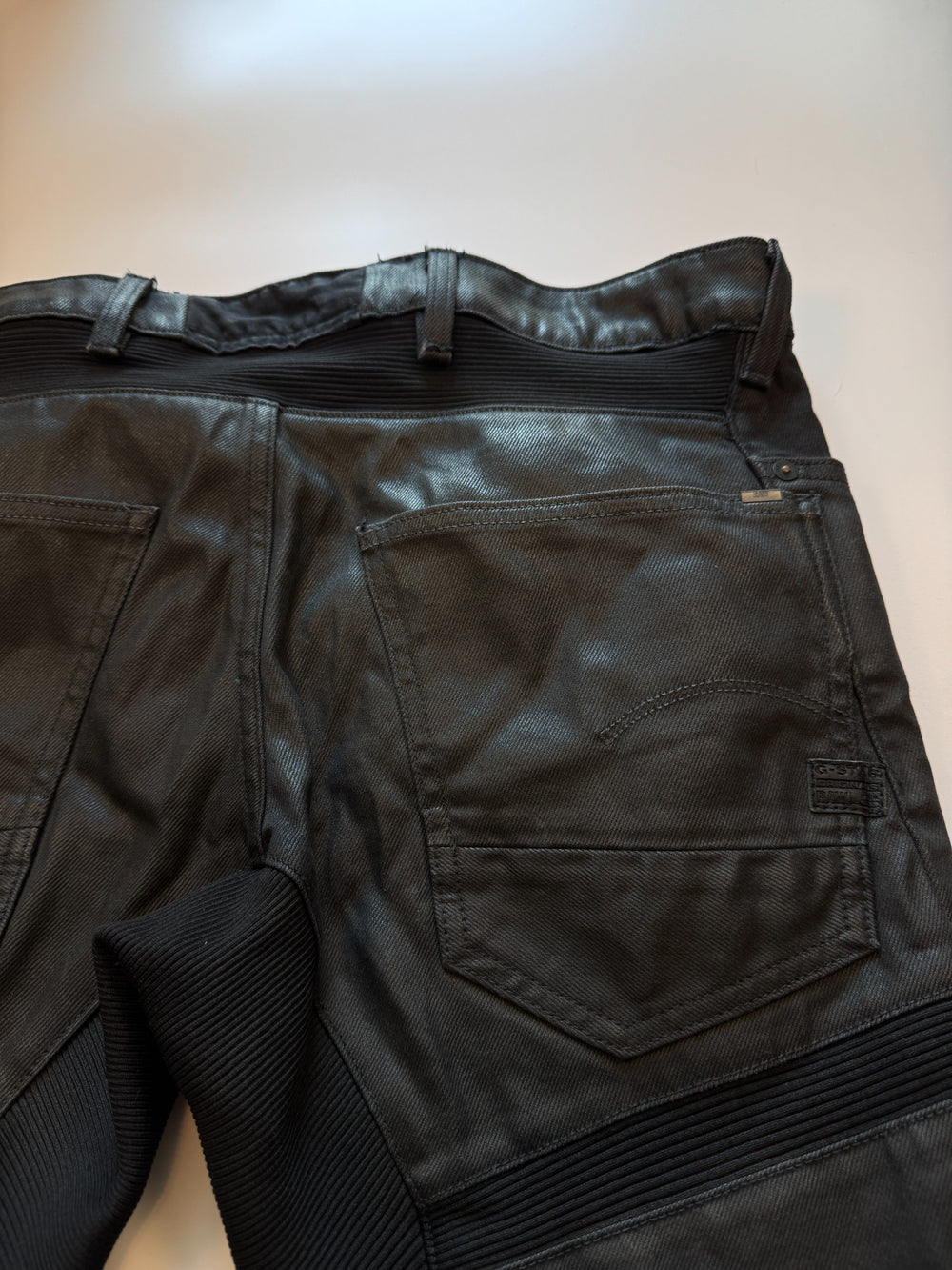 G-Star Raw Motac 3D Slim Waxed Moto Jeans Black W31 L30 — 5