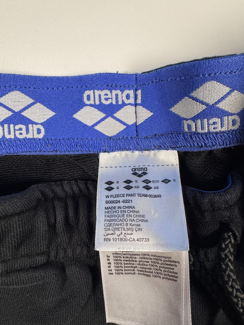 Arena W Fleece Pant Team Track Pants Black White XS