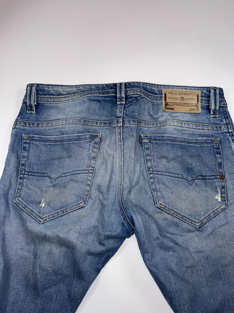 Diesel Thavar Vintage Y2K Distressed Jeans Size 31 Blue Denim