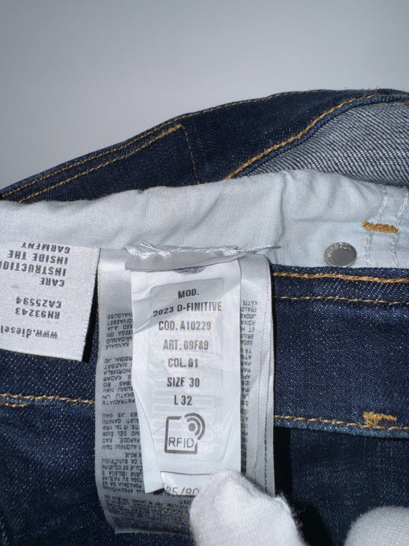 Diesel 2023 D-Finitive Regular Jeans Size 30 L32 Dark Blue