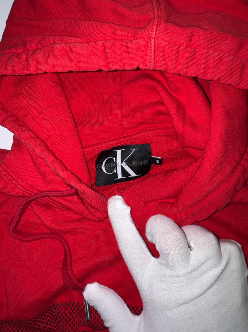 Calvin Klein Jeans Vintage Y2K Hoodie Size S Red