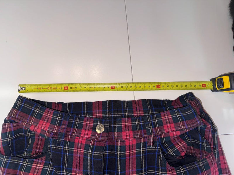 Zerres Tartan Pants Y2K Plaid Slim Fit Size L