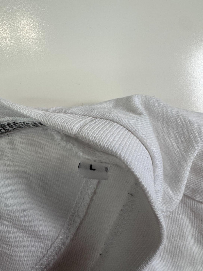 Bikkembergs T-Shirt White Big Logo Graphic Athletic Style Size L
