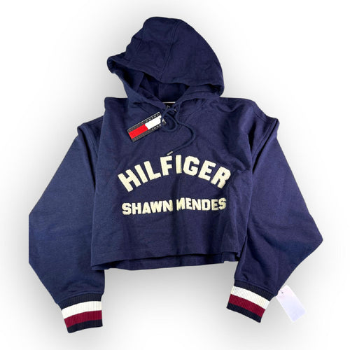Tommy Hilfiger x Shawn Mendes Hoodie Navy Logo Spell Out Size L NEW