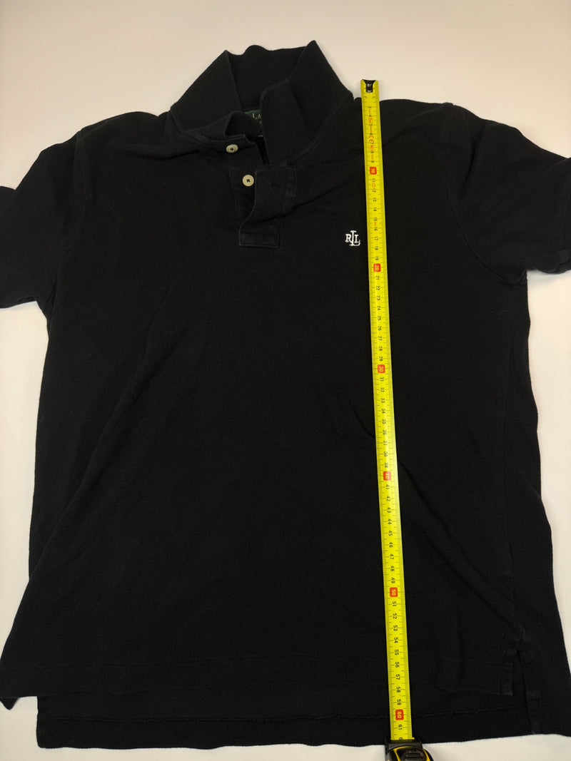 Lauren Ralph Lauren Polo Shirt Black Embroidered Logo Size M