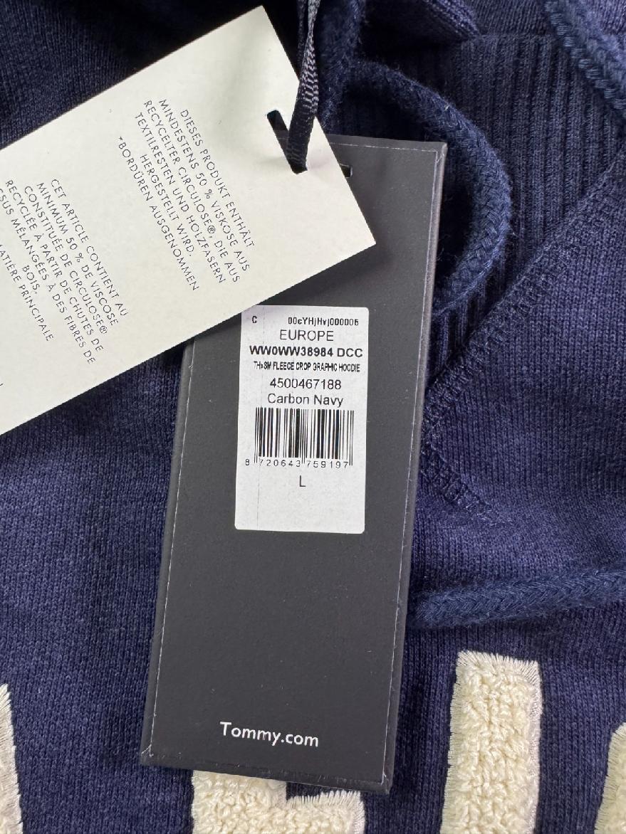 Tommy Hilfiger x Shawn Mendes Hoodie Navy Logo Spell Out Size L NEW — 5