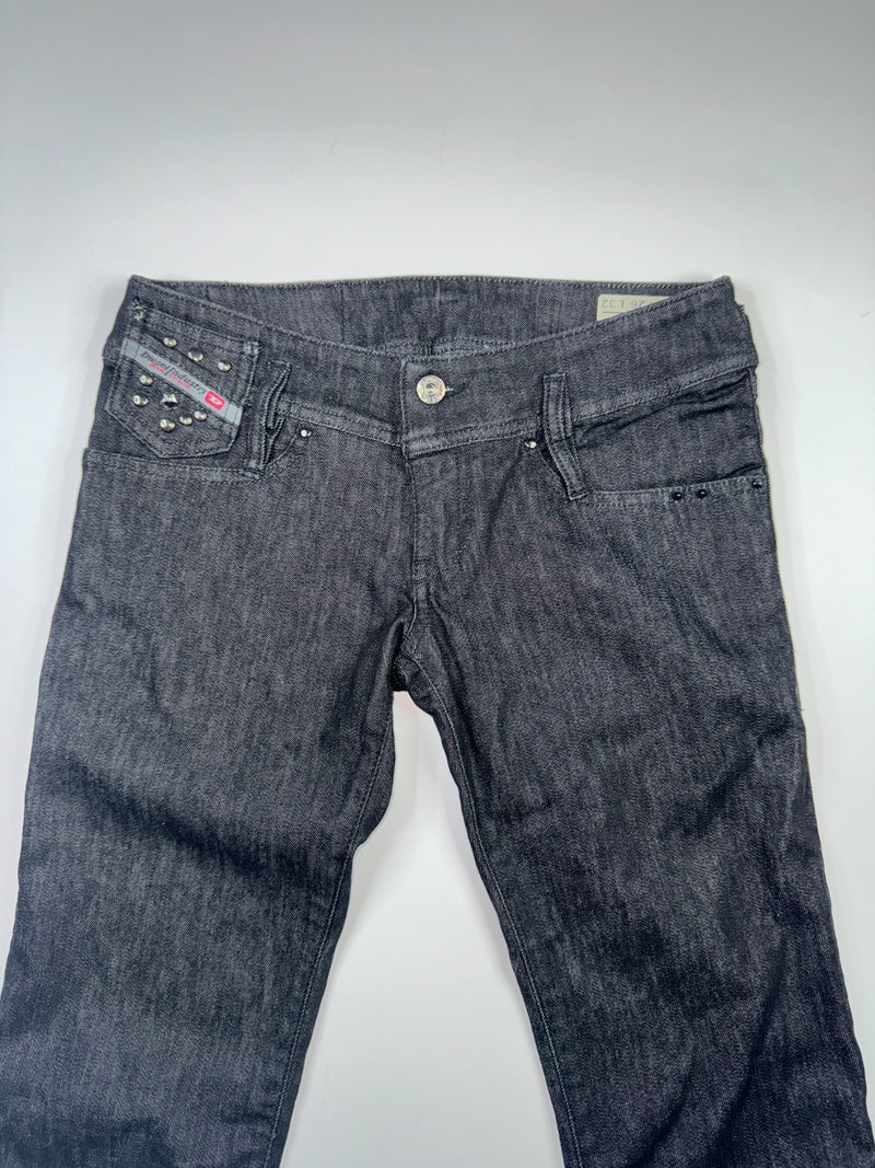 Diesel Matic Stretch Slim Tapered Jeans Black W26 L32