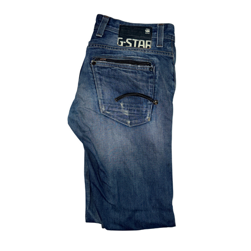 G-Star RAW 3301 Jeans Vintage Y2K Blue Denim Straight Fit W34 L32
