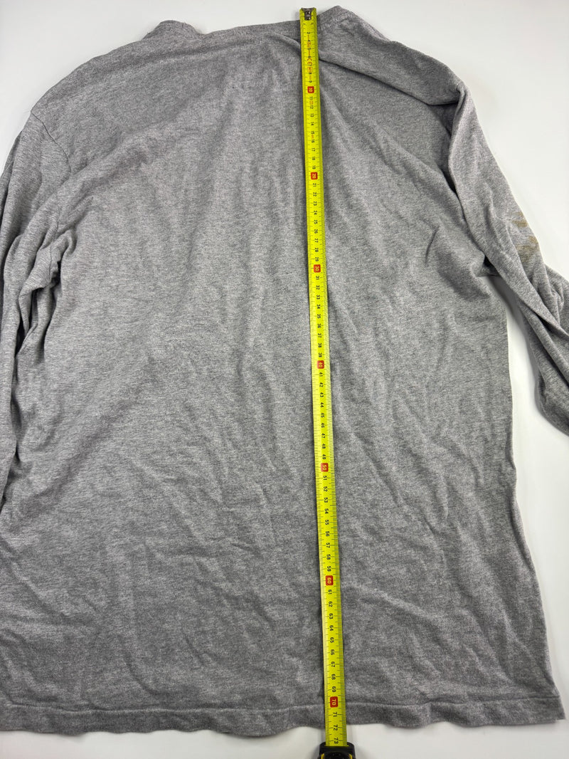 Polo Ralph Lauren Long Sleeve T-Shirt Grey Big Logo Size M