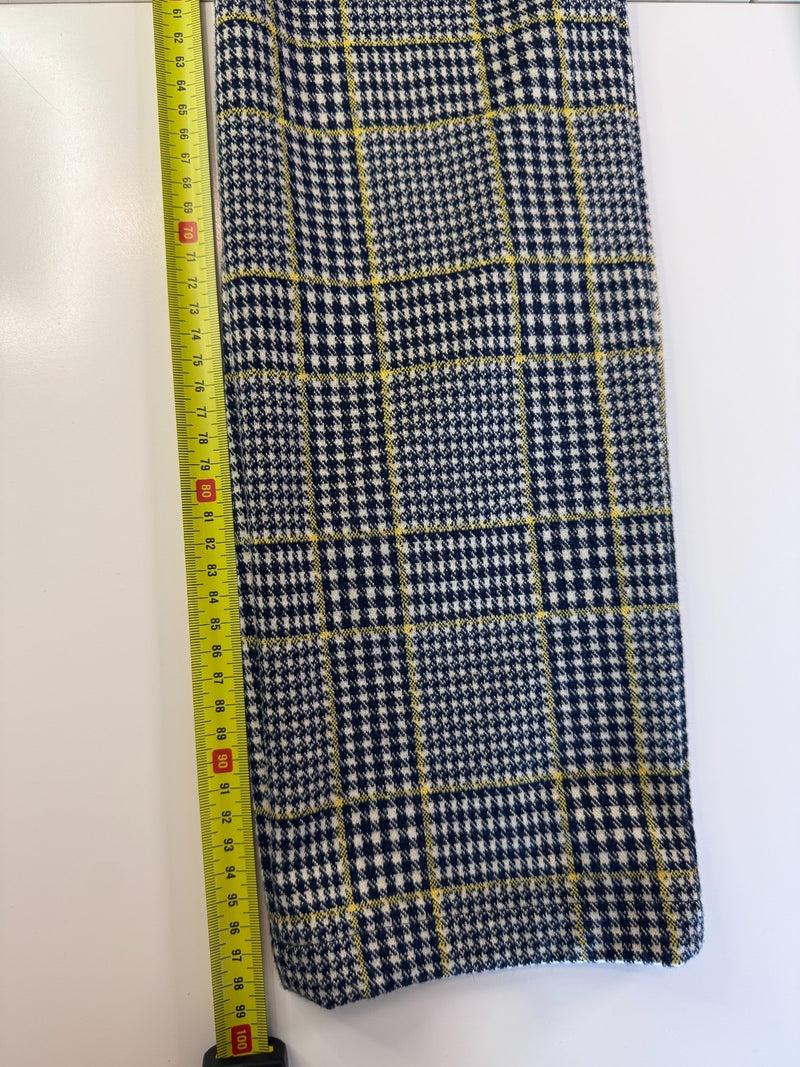 New Spartakus Check Pants Slim Fit Grey Yellow Size 52