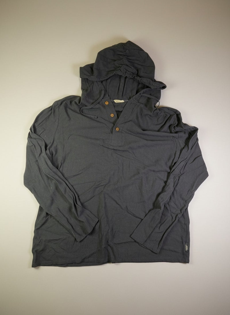 Chelsea Peers Hoodie Vintage Y2K Button Pullover Navy Size S