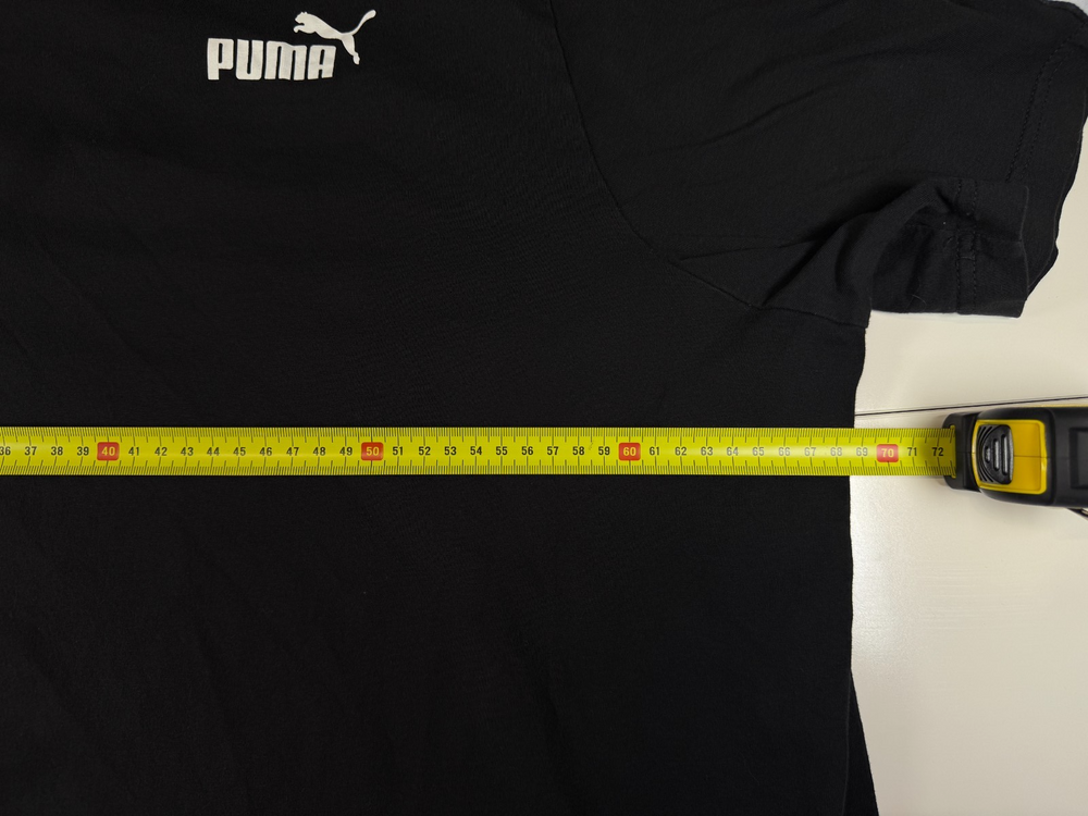 Puma Tape Logo T-Shirt Black Oversized Tee XXL — 5