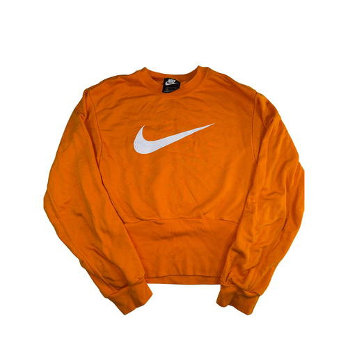 Nike Swoosh Cropped Sweatshirt Orange Size S