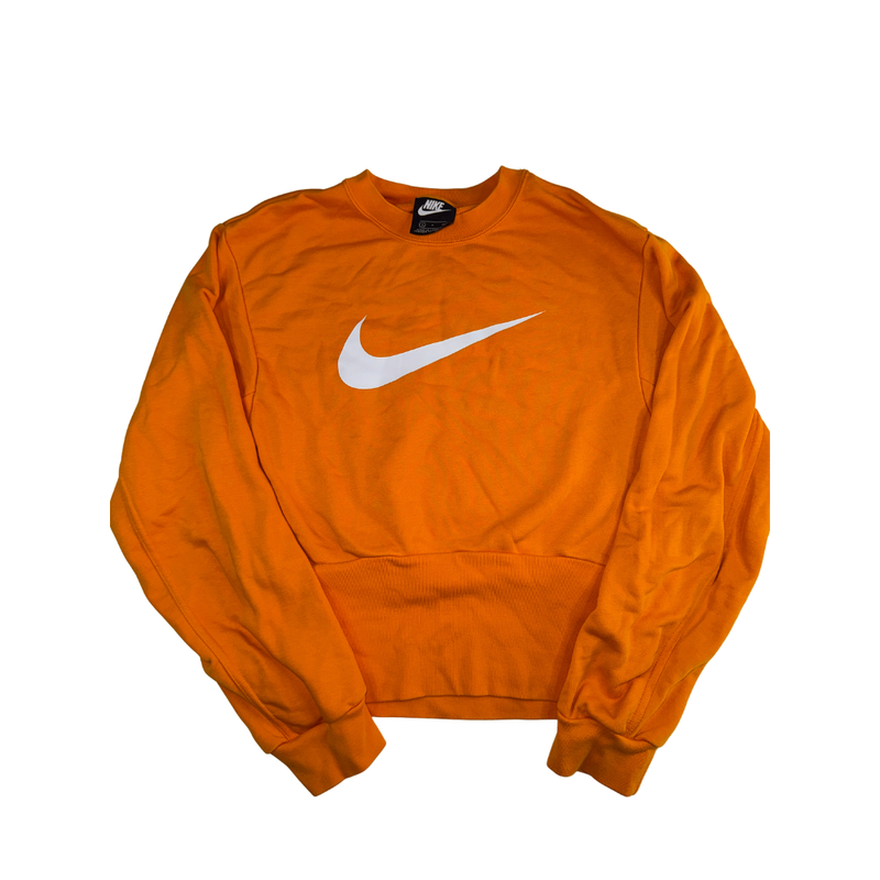 Nike Swoosh Cropped Sweatshirt Orange Size S