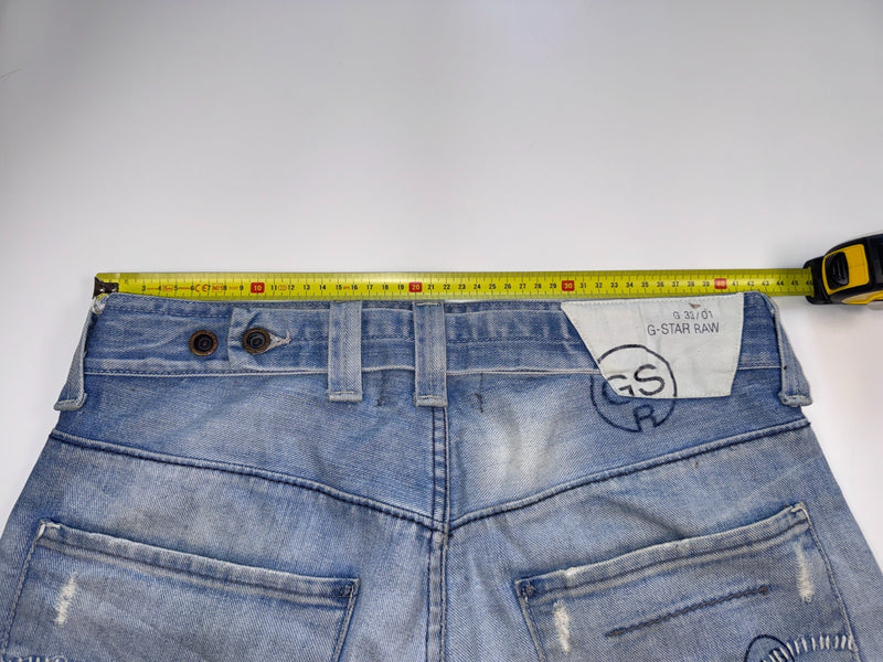 G-Star Raw Vintage Distressed Jeans Y2K Light Blue Size W33