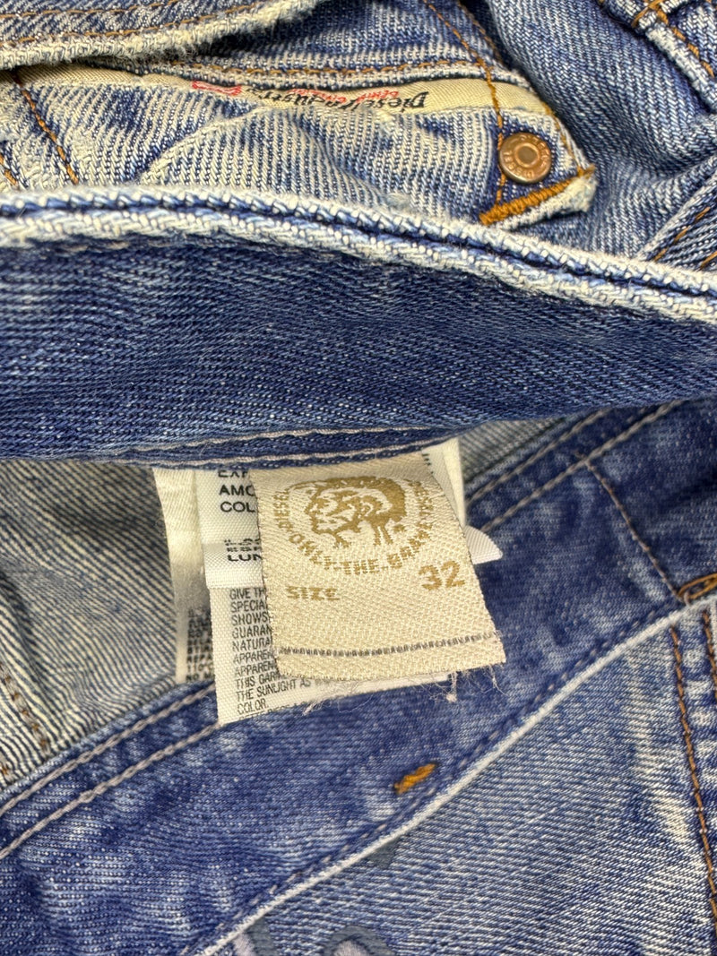 Diesel Zatiny Vintage Y2K Jeans W32 L32 Blue Bootcut Denim