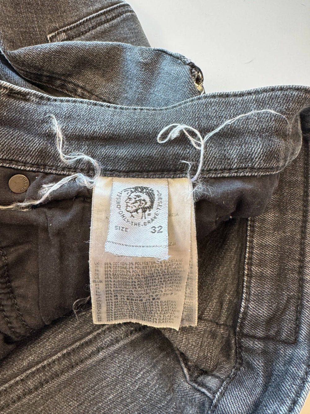 Diesel D-Amny-Biker Skinny Jeans Dark Grey W32 L32 — 10