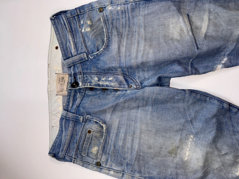 G-Star Raw Vintage Distressed Jeans Y2K Light Blue Size W33