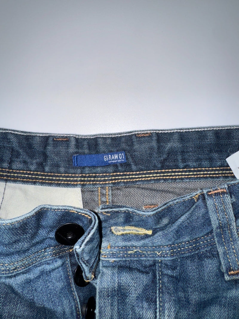G-Star RAW 3301 Jeans Vintage Y2K Blue Denim Straight Fit W34 L32