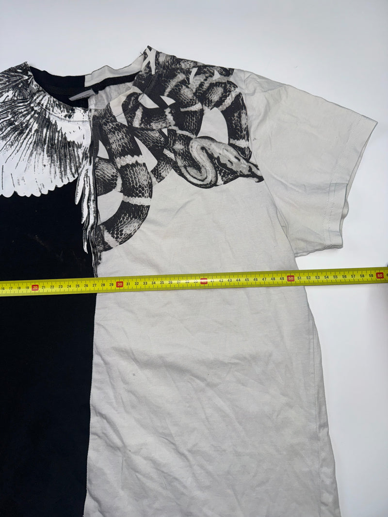 Marcelo Burlon County of Milan Snake Wings T-Shirt Black White Size XL