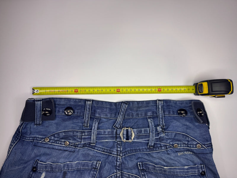 G-Star Raw 3301 GS Cargo Jeans W30 Distressed Y2K Utility Denim
