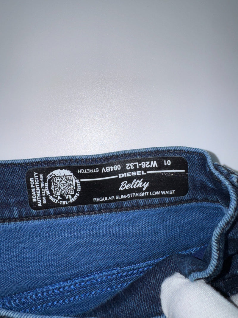 Diesel Belthy Stretch Jeans Slim Straight Blue W26 L32
