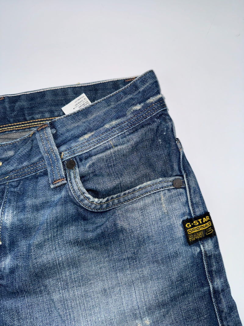 G-Star RAW 3301 Jeans Vintage Y2K Blue Denim Straight Fit W34 L32