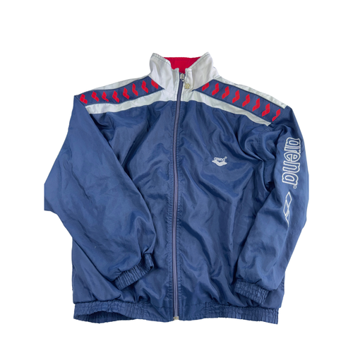 Arena Vintage Track Jacket Windbreaker Blue White Red Size 152