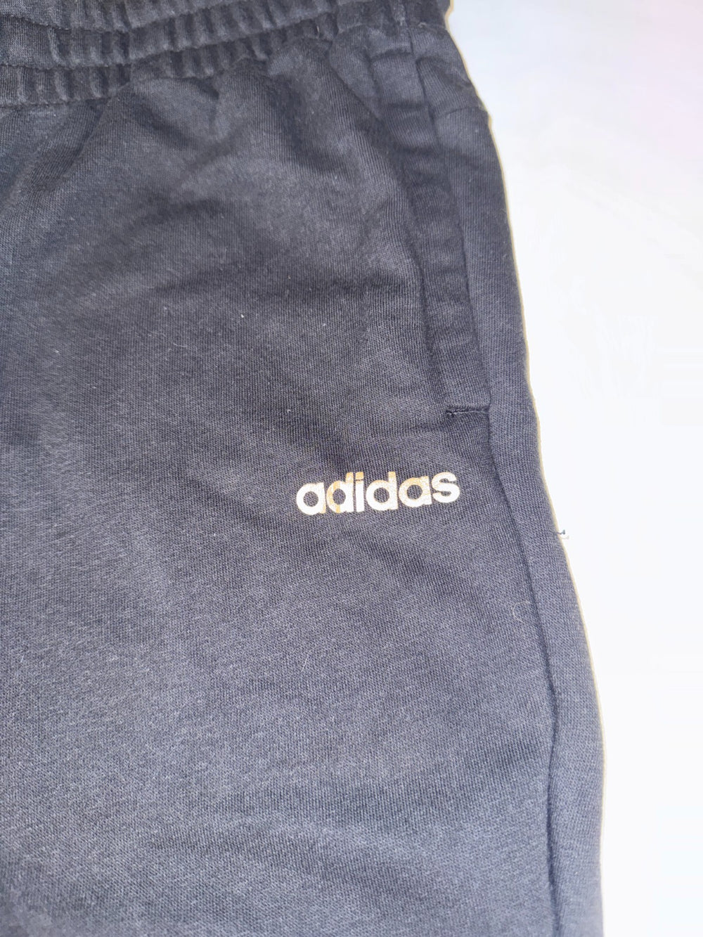 Adidas Joggers Sweatpants Black Big Logo Tapered Tracksuit Bottoms Size S — 2