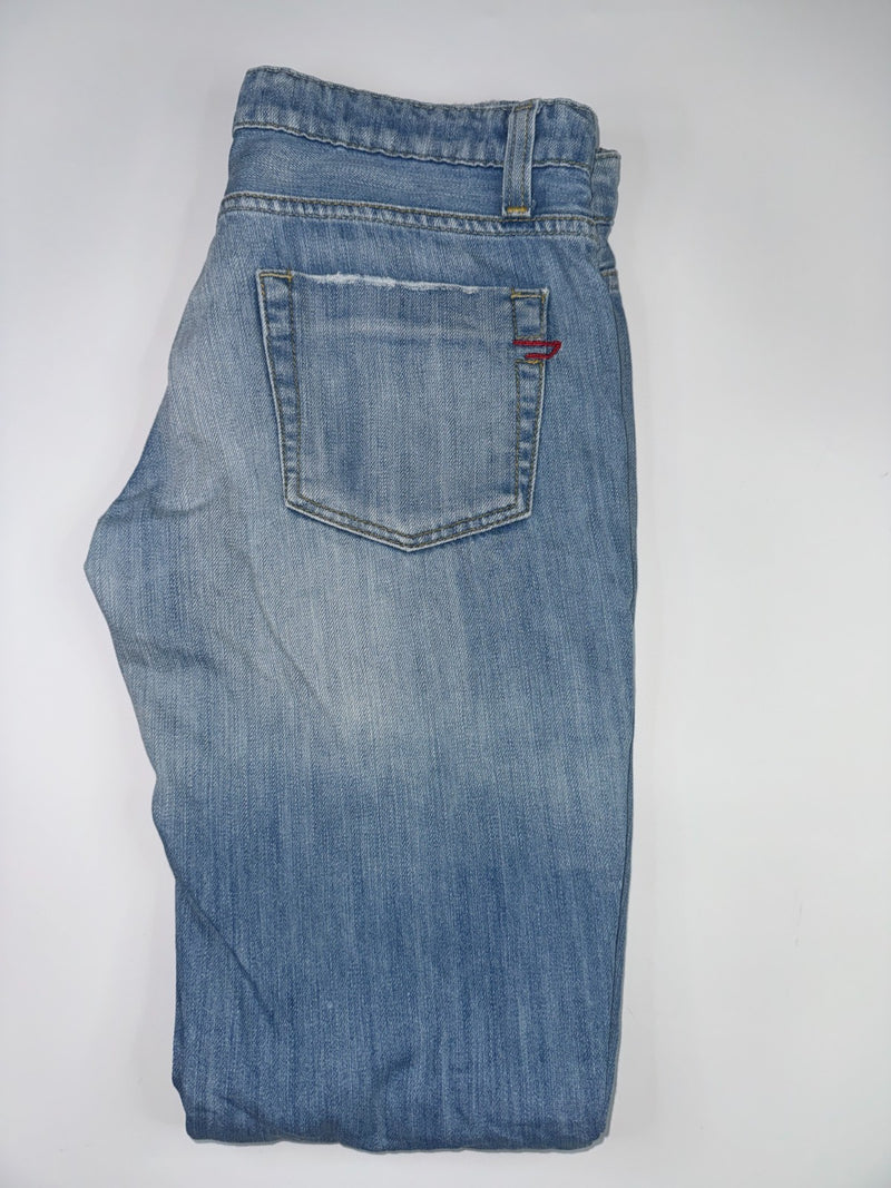 Diesel Vintage Y2K Straight Leg Jeans Size 29 Light Blue Made in Italy