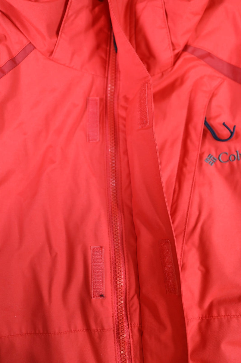 Columbia Jacket Omni-Shield Waterproof Hooded Red Outdoor Jacket Size XL