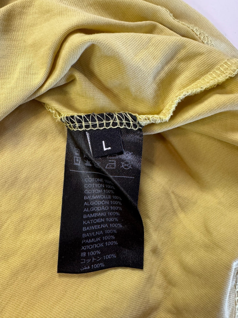 John Richmond Vintage Y2K T-Shirt Logo Yellow Size L