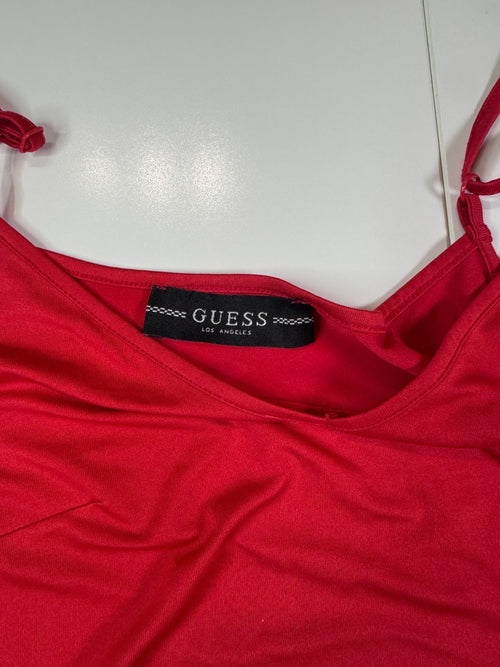 Guess Y2K Mini Dress Spaghetti Strap Red Size S