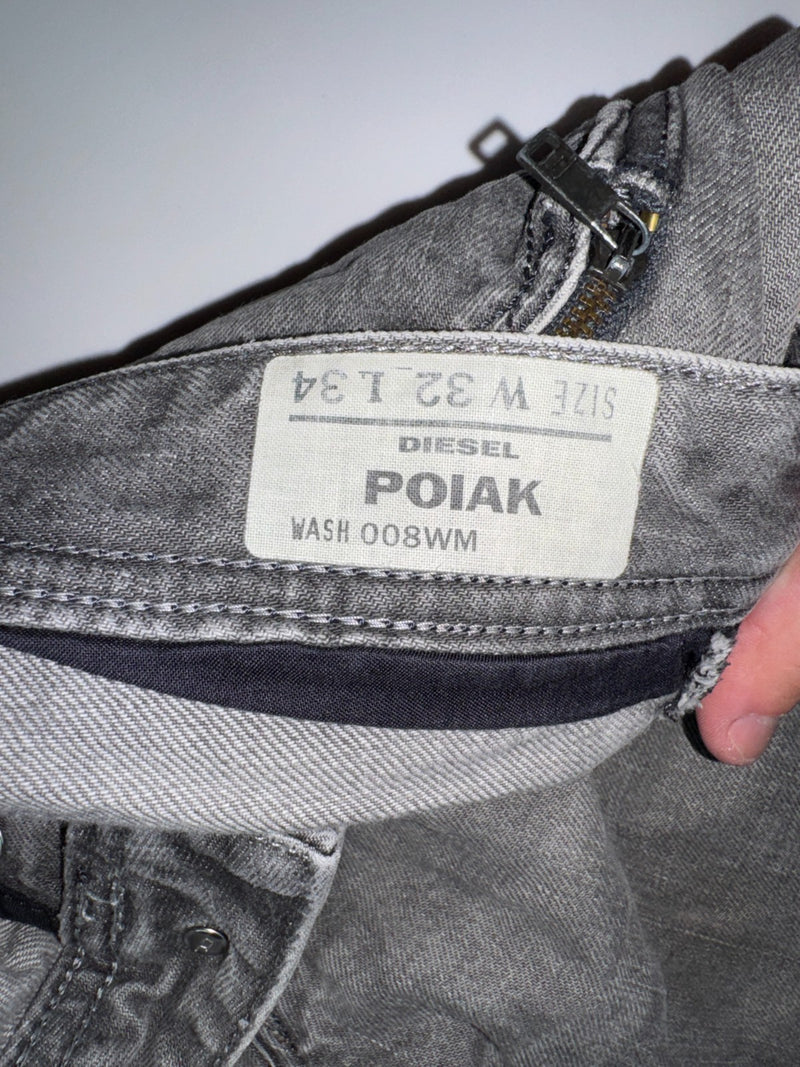 Diesel Poiak Vintage Jeans W32 L34 Grey Straight Denim