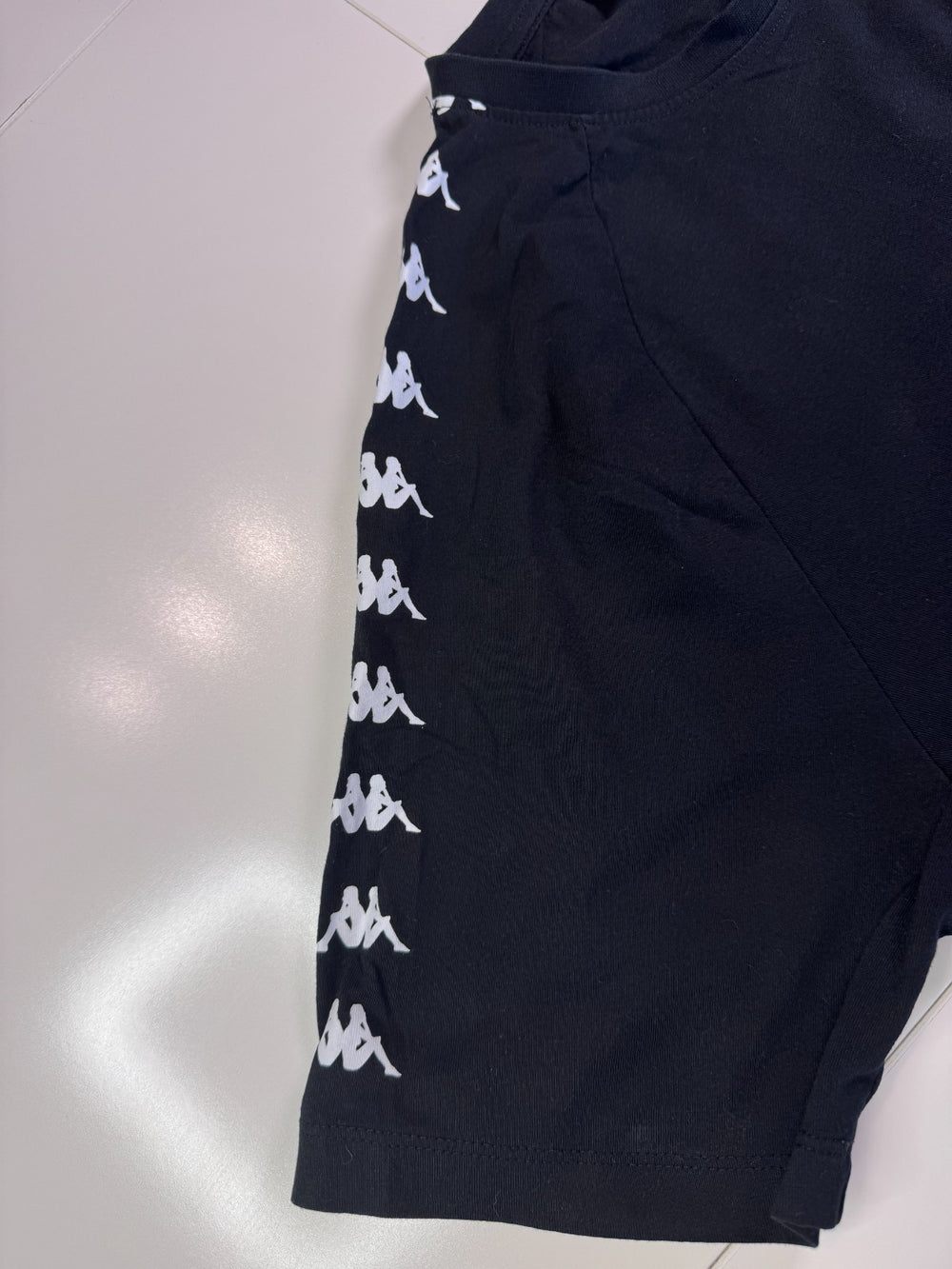 Kappa T-Shirt Black Logo Tape Sleeves Streetwear Oversized Size XL — 3