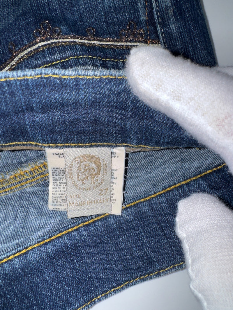 Diesel Liv Vintage Y2K Bootcut Jeans W27 L32 Blue Stretch Denim
