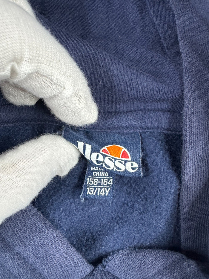 Ellesse Vintage Y2K Hoodie Kinder 13-14Y 158-164 Navy Blau