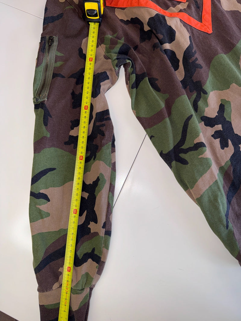 Men's Polo Ralph Lauren Sz L Rugby Polo Shirt Military Army Camo Skull Bone