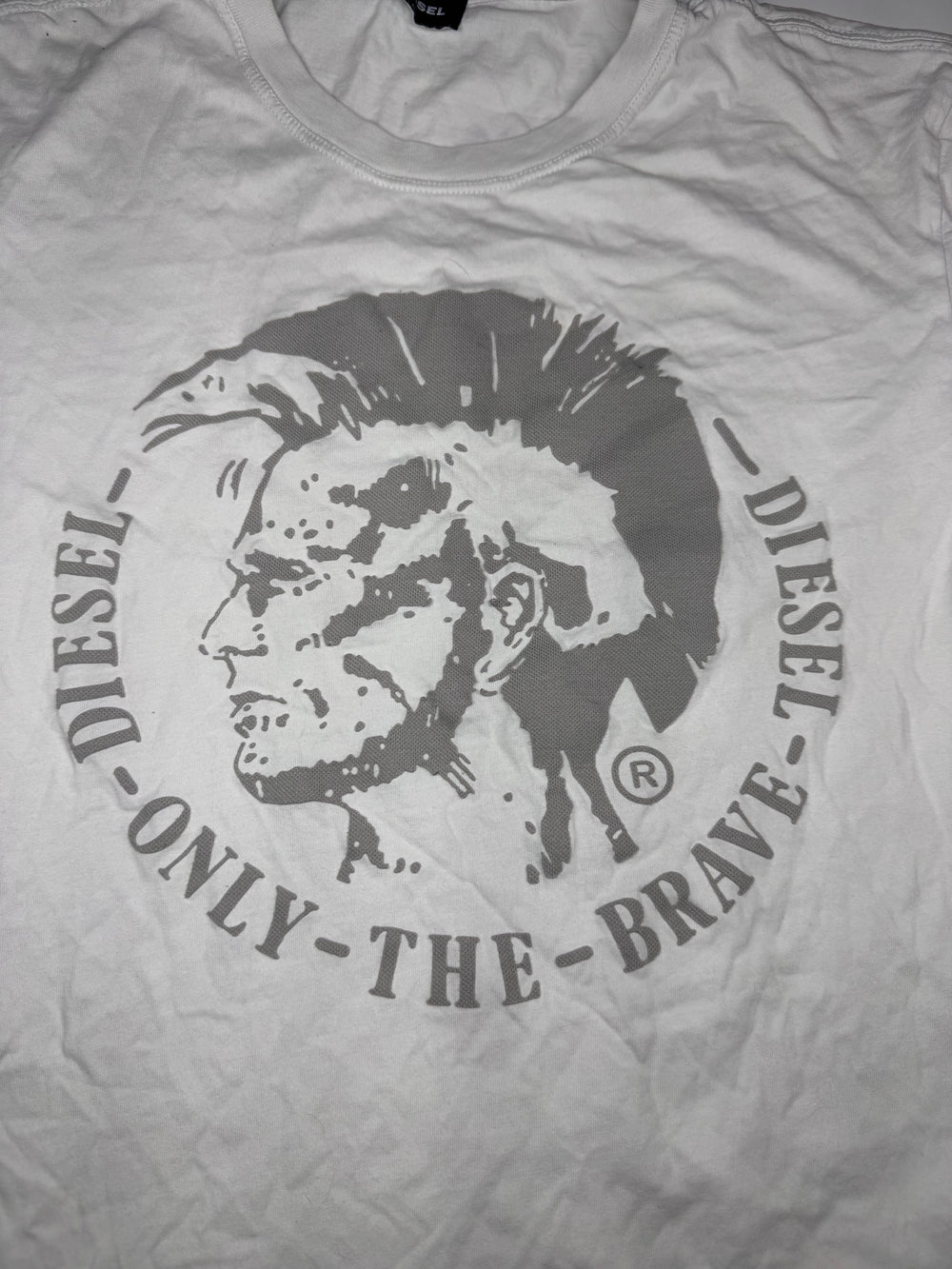Diesel Only The Brave Graphic T-Shirt White M/L — 2