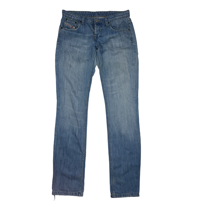 Diesel Vintage Y2K Straight Leg Jeans Size 29 Light Blue Made in Italy
