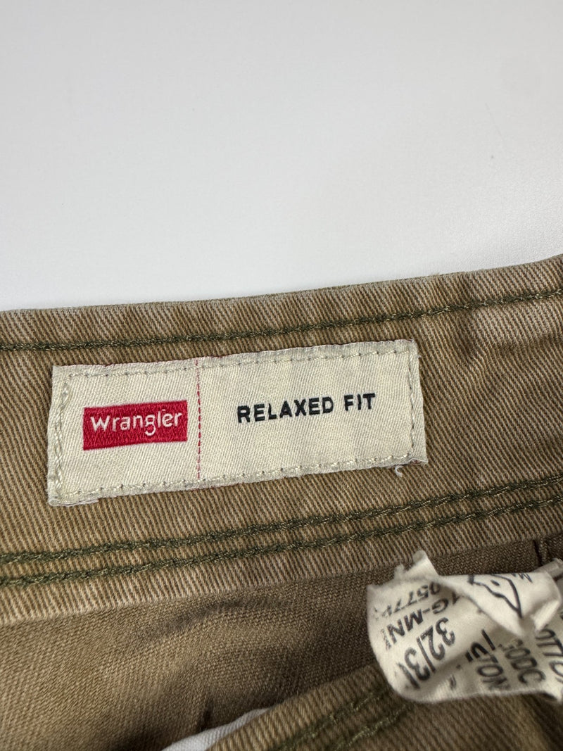 Wrangler Cargo Pants Relaxed Fit Vintage Y2K Brown Khaki W32 L30