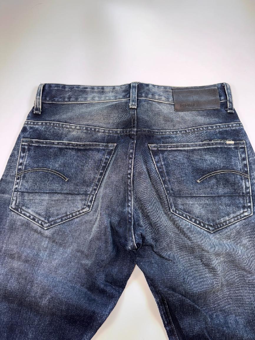 G-Star RAW 3301 Tapered Vintage Y2K Jeans Size W30 L32 Dark Blue Denim — 3