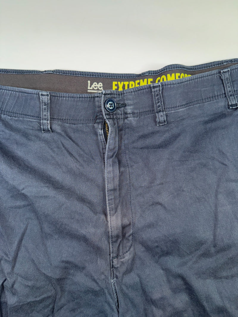 Lee Extreme Comfort Shorts Vintage Grey Y2K Casual 48 Cotton Stretch