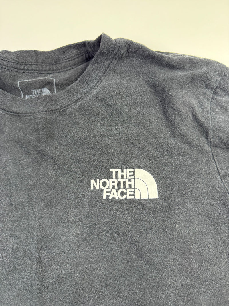The North Face Vintage Y2K Long Sleeve T-Shirt Black Logo Sleeve Print M
